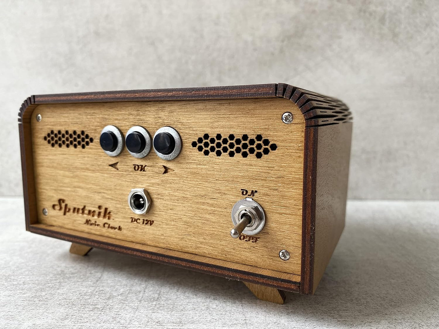 Handmade Nixie Tube Clock IN-12 - Made in Ukraine - Vintage Retro Table - Wooden Desk Nixie Tube