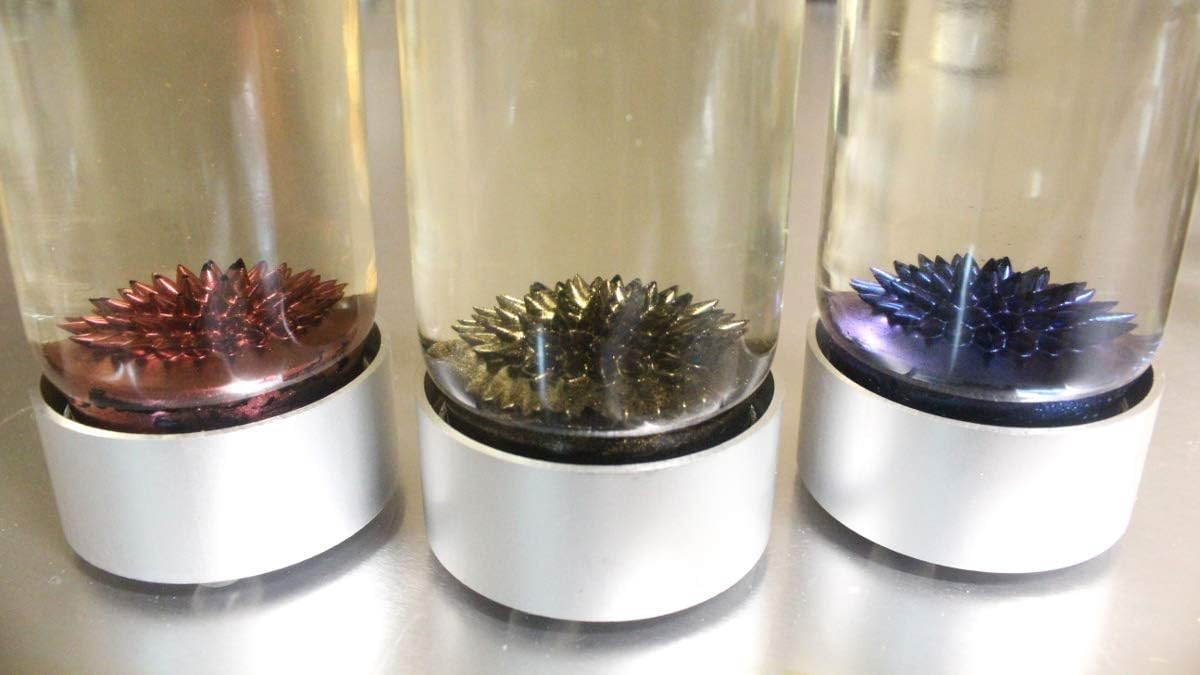 Spike Ferrofluid in a Bottle Magnetic Liquid Sculpture Educational Display Executive Desk Display with 7ml of Lab Quality Ferrofluid