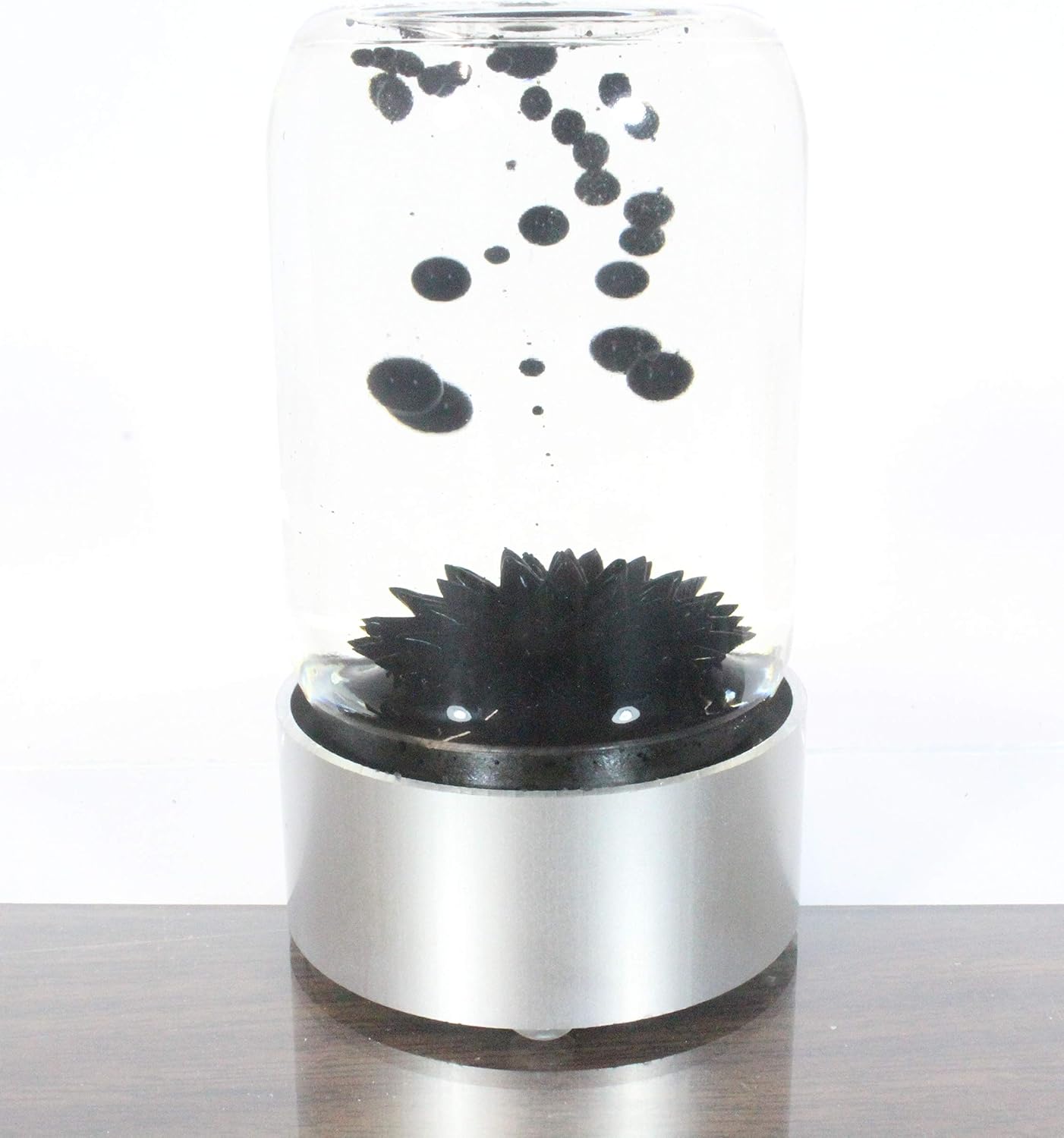 Spike Ferrofluid in a Bottle Magnetic Liquid Sculpture Educational Display Executive Desk Display with 7ml of Lab Quality Ferrofluid