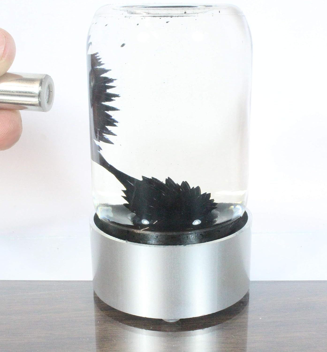 Spike Ferrofluid in a Bottle Magnetic Liquid Sculpture Educational Display Executive Desk Display with 7ml of Lab Quality Ferrofluid