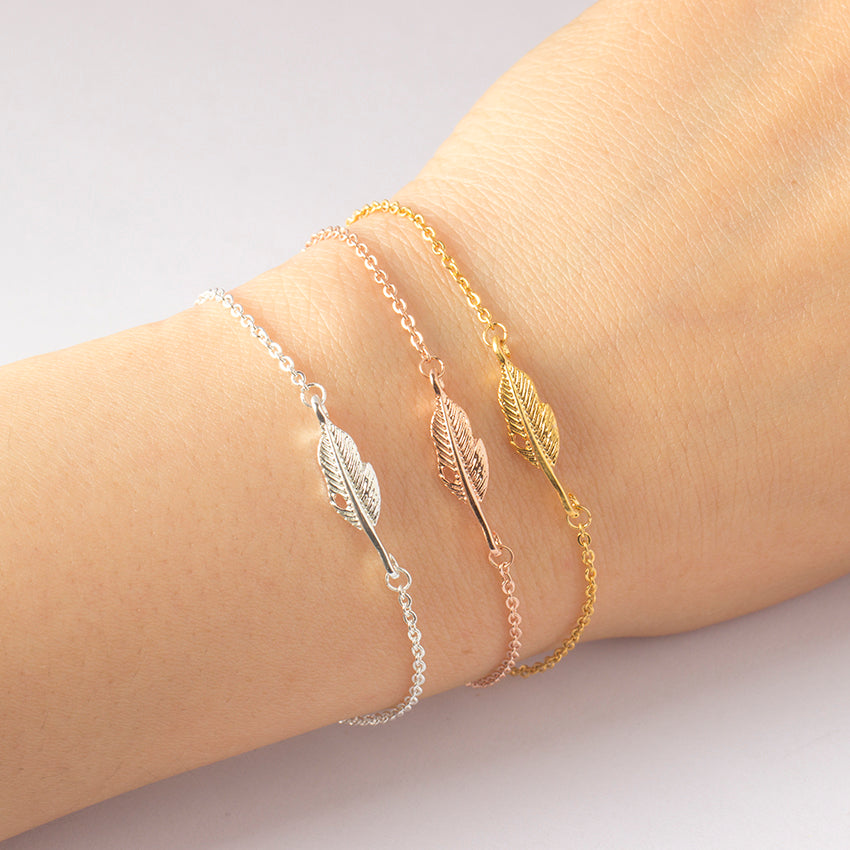 Classic Long Feather Bracelet Women Vintage